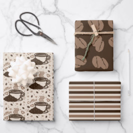 Café Vibe Trio 3 Geschenkpapier Set