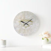 Café Vintage Plaster Große Wanduhr (Zuhause)