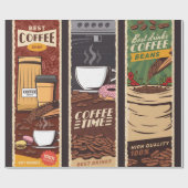 Café Vintage Vintage Banner, Cafeteria und Geschenkpapier (Flach)