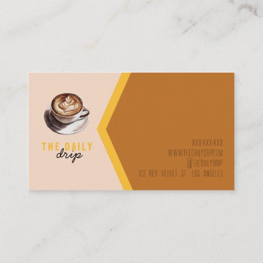 Café Visitenkarte (Rückseite)