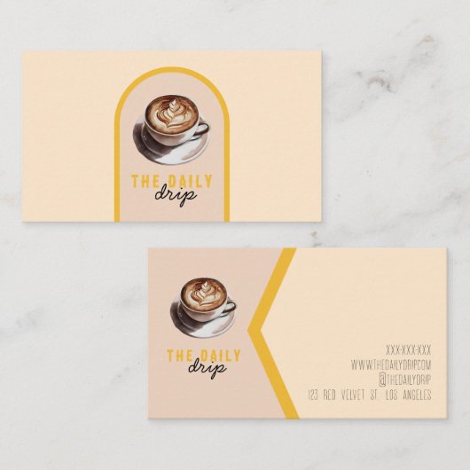 Café Visitenkarte (Vorne/Hinten)