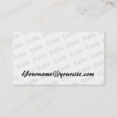 Café Visitenkarte (Rückseite)