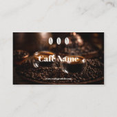 Café Visitenkarte QR Code Kaffee Splash (Rückseite)