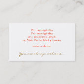 Café-Visitenkarte Visitenkarte (Rückseite)