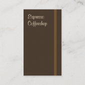 Café-Visitenkarte Visitenkarte (Rückseite)