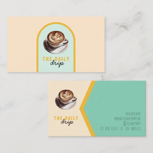 Café-Visitenkarte Visitenkarte (Vorne/Hinten)