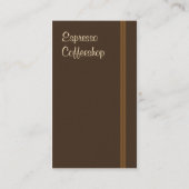 Café-Visitenkarte Visitenkarte (Rückseite)