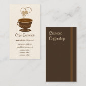 Café-Visitenkarte Visitenkarte (Vorne/Hinten)