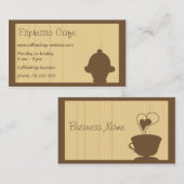 Café-Visitenkarte Visitenkarte (Vorne/Hinten)