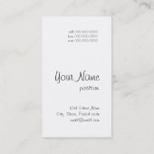 Café-Visitenkarteschablone Visitenkarte (Rückseite)