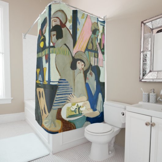 Cafe von Ernst Ludwig Kirchner Duschvorhang (Beispiel)