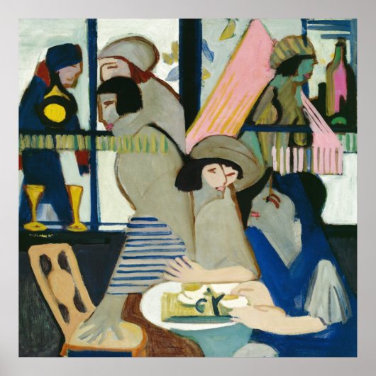 Café von Ernst Ludwig Kirchner Poster (Vorne)