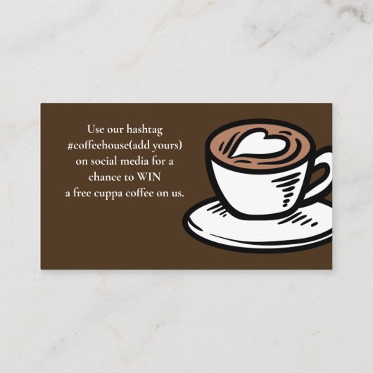 Café vor Ort Visitenkarte (Rückseite)