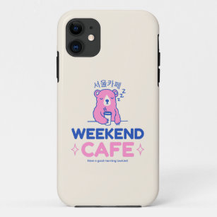 Cafe Weekend Bear Drink Kaffee Case-Mate iPhone Hülle