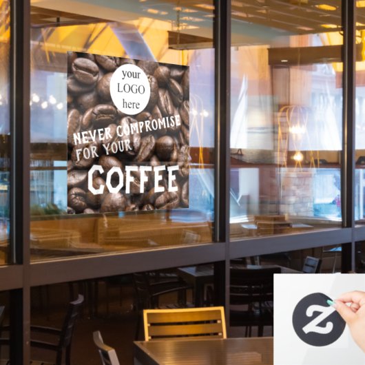 Café-Werbeangebot Fensteraufkleber (Restaurantfenster)