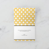 Cafe Yellow Assorted Polka Dot Danke Karte (Innenseite)