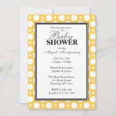 Cafe Yellow Assorted Polka Dots Baby Dusche Einladung (Vorderseite)