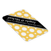 Cafe Yellow Assorted Polka Dots Save the Date Magnet (Rechte Seite)