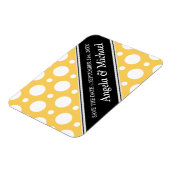 Cafe Yellow Assorted Polka Dots Save the Date Magnet (Linke Seite)