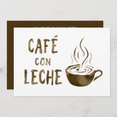 Cafébetrug leche bokeh einladung (Vorne/Hinten)