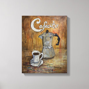 Cafecito - kubanischer Kaffee-Leinwand-Druck Leinwanddruck