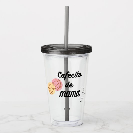 Cafecito y conchas de Mama Acryltrinkbecher (Vorderseite)