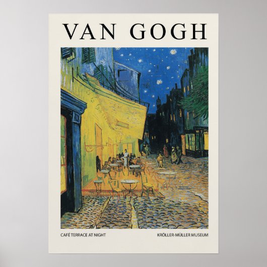 Cafee Terrace At Night Blossom Poster (Vorne)