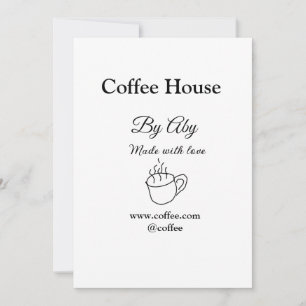 Caféhaus mit Liebe gemacht Text-Website socia Einladung