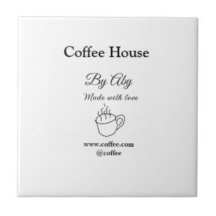 Caféhaus mit Liebe gemacht Text-Website socia Fliese