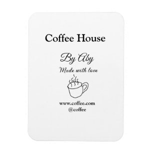Caféhaus mit Liebe gemacht Text-Website socia Magnet