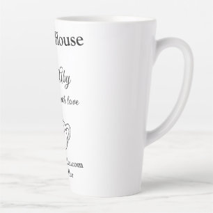 Caféhaus mit Liebe gemacht Text-Website socia Milchtasse