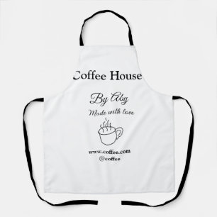 Caféhaus mit Liebe gemacht Text Website socia Schürze