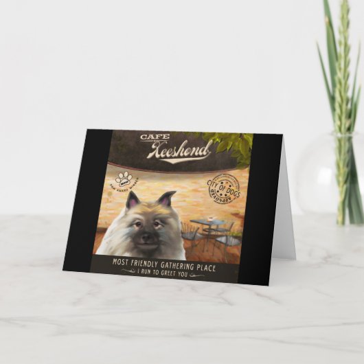CaféKeeshond Feiertagskarte (Vorderseite)