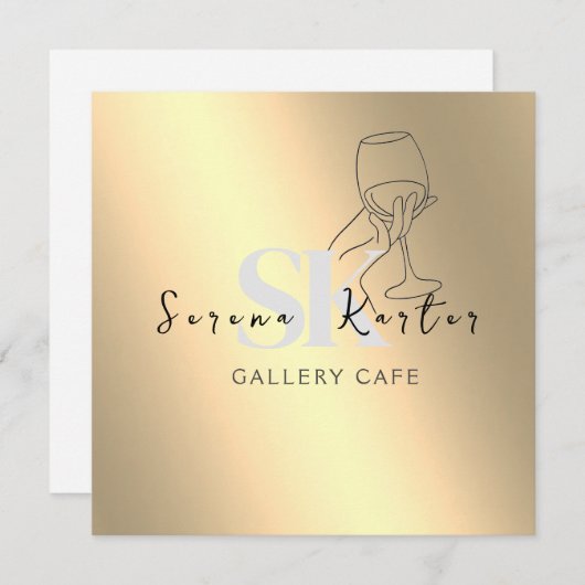 Cafes Café Coffee Food Restaurant Einladung (Vorne/Hinten)