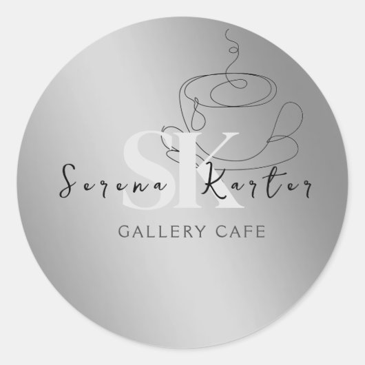 Cafes Café Coffee Food Restaurant Runder Aufkleber (Vorderseite)