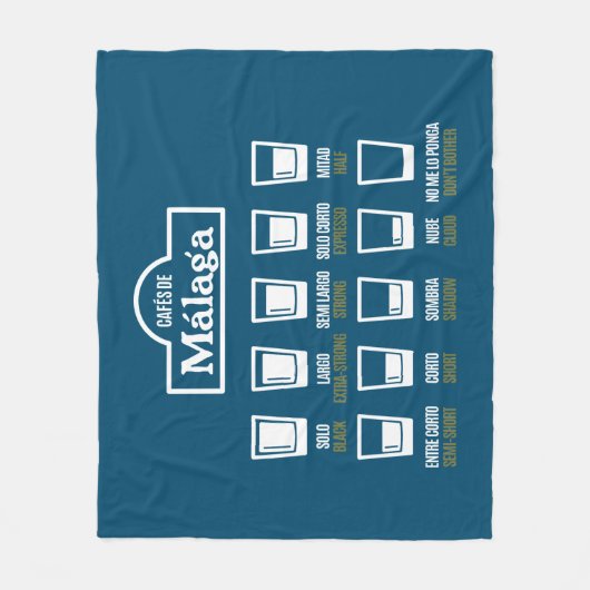 Cafes de Malaga Fleecedecke (Vorderseite)