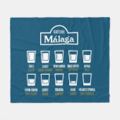 Cafes de Malaga Fleecedecke (Vorderseite (Horizontal))