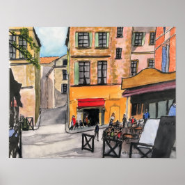 Cafes Provence Frankreich - Poster