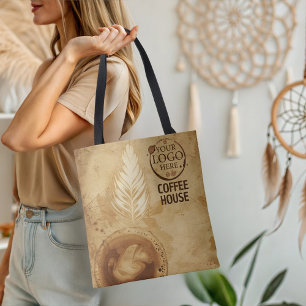 Cafés und Coffee Shops Logos für Latte Art Tasche