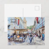 Cafes von Tomar, Portugal Postkarte (Vorne/Hinten)