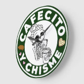 Cafesito und Tratsch-Uhr Große Wanduhr (Winkel)