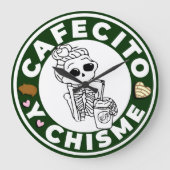 Cafesito und Tratsch-Uhr Große Wanduhr (Vorderseite)