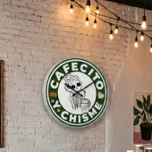 Cafesito und Tratsch-Uhr Große Wanduhr