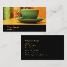 Cafeteria Catering Café Manager Business Card Visitenkarte