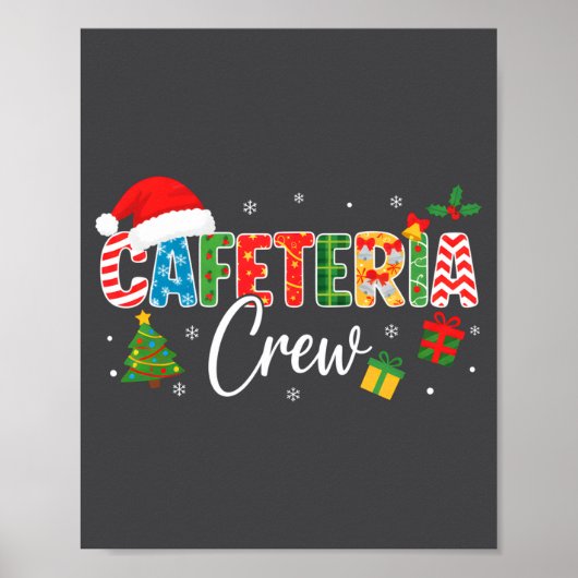 Cafeteria Crew Christmas Holiday School Staff Food Poster (Vorne)