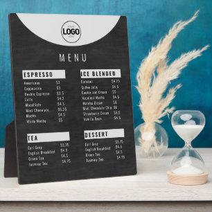 Cafeteria Logo Copper Black Chalkboard Preisliste Fotoplatte