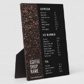 Cafeteria Logo Copper Black Chalkboard Preisliste Fotoplatte (Seite)
