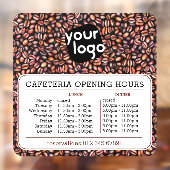 Cafeteria Logos Eröffnungsmitte Fensteraufkleber (Blatt 2)