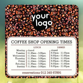 Cafeteria Logos Eröffnungsmitte Fensteraufkleber