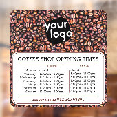 Cafeteria Logos Eröffnungsmitte Fensteraufkleber (Blatt 2)